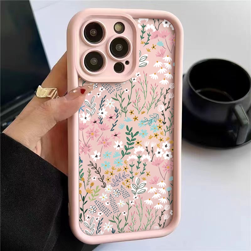 Xiaomi Redmi Note 13 - Capa Rosa com Estampa Floral de