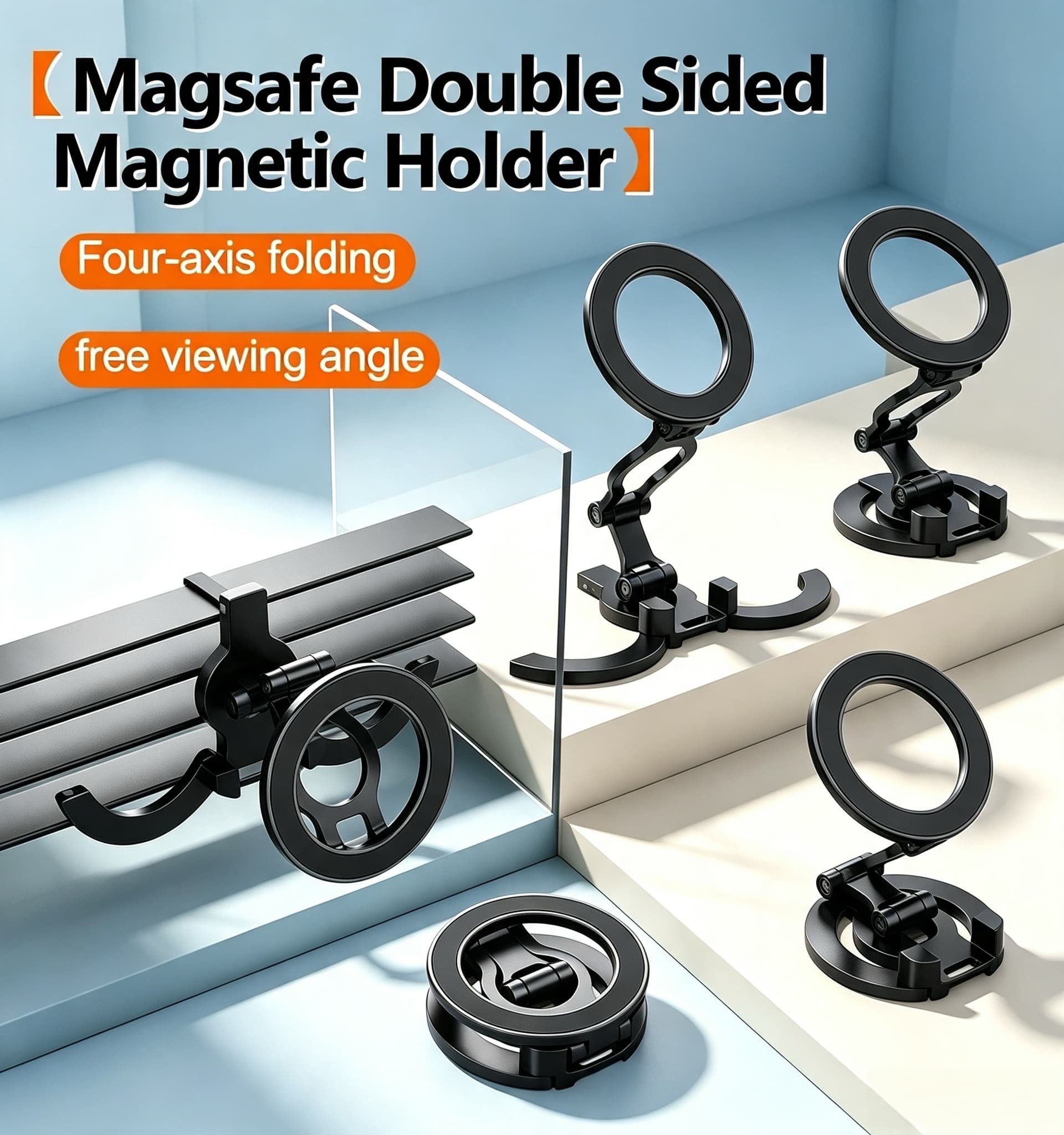 Auto Tracking Tripod - Suporte de Telefone Magsafe de Dupla