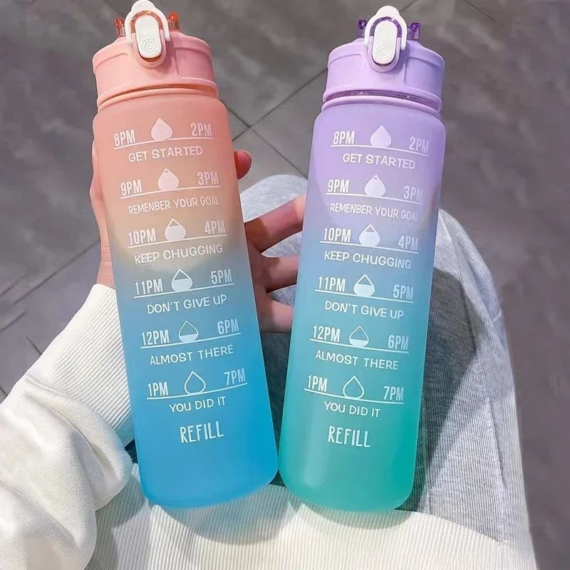 Smart Water Bottle Tracker - Garrafa de água esportiva com canudo