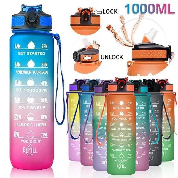 Garrafa de água esportiva de 1 - Smart Water Bottle Tracker avaliação e preço